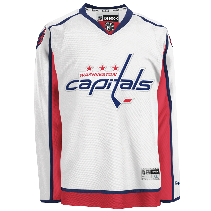 Washington Capitals, Shirts, Washington Capitals Reebok Authentic  Practice Jersey With Fight Strap Size 58